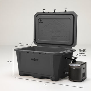 The Wide Grizzly 450 Cold Plunge Tub - 1/4 Horsepower - Stealth Gray