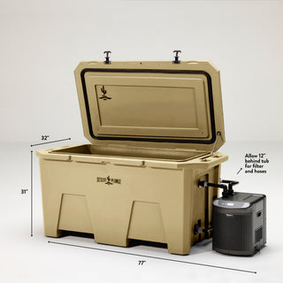 The Desert Plunge Exclusive Cold Plunge Tub - 1/4 horsepower -  Tan