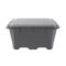 A photo of a closed Grizzly 450 cold plunge tub in a dark gray color.